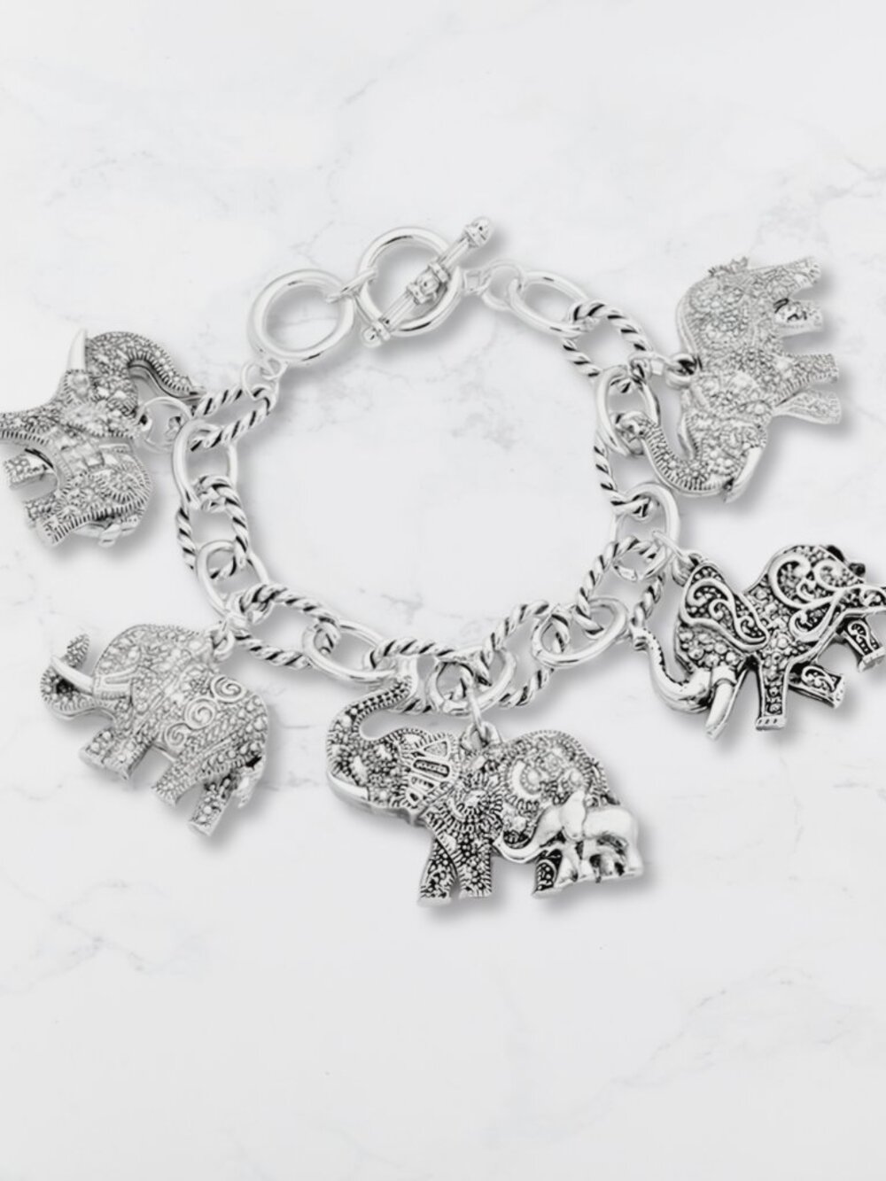 Silver Elephant Boutique Boho Charm Bracelet -  Brand NEW - Picture 2 of 3